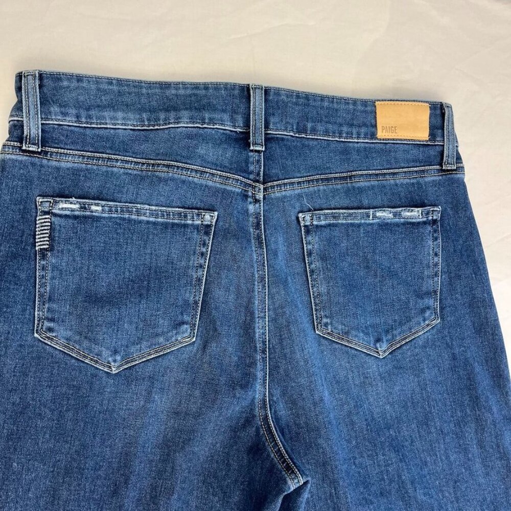 PAIGE Anessa 31 Women’s High Rise Wide Leg Jeans Size 32 Blue - Picture 5 of 8
